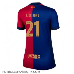 Barcelona Frenkie de Jong #21 Replika Hemmatröja Damer 2024-25 Kortärmad